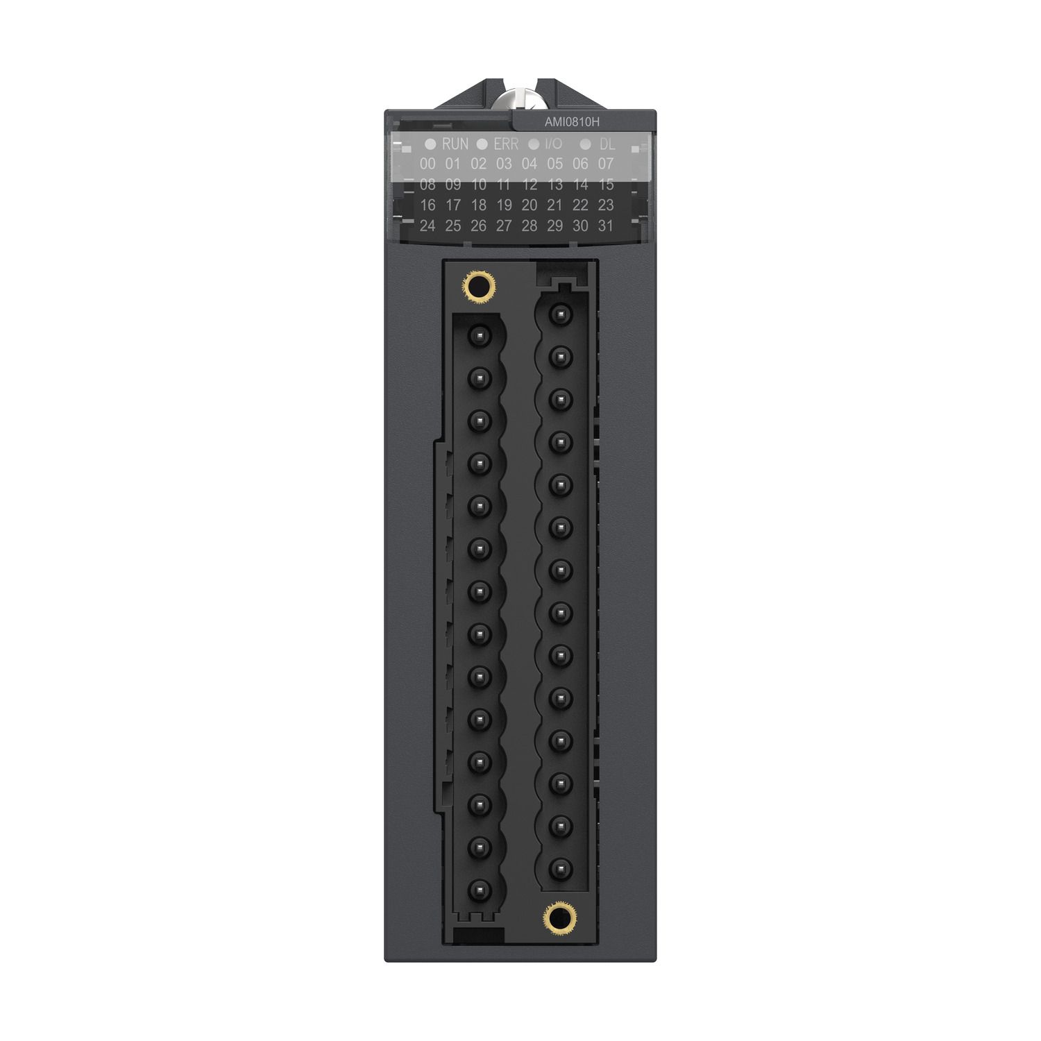 Picture of analog isolated high level input module, Modicon X80, 8 I, 0 to 20mA, 4 to 20mA, 10V positive or negative, severe environment