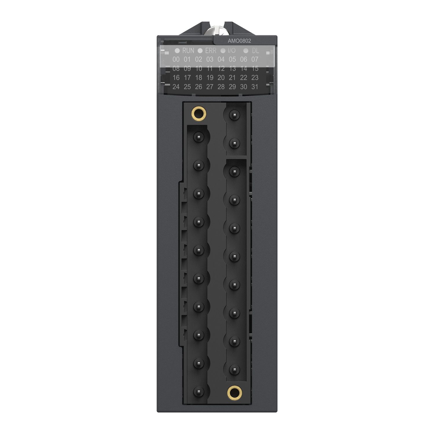 Picture of analog non isolated high level output module, Modicon X80, 8 outputs, 0 to 20mA, 4 to 20mA