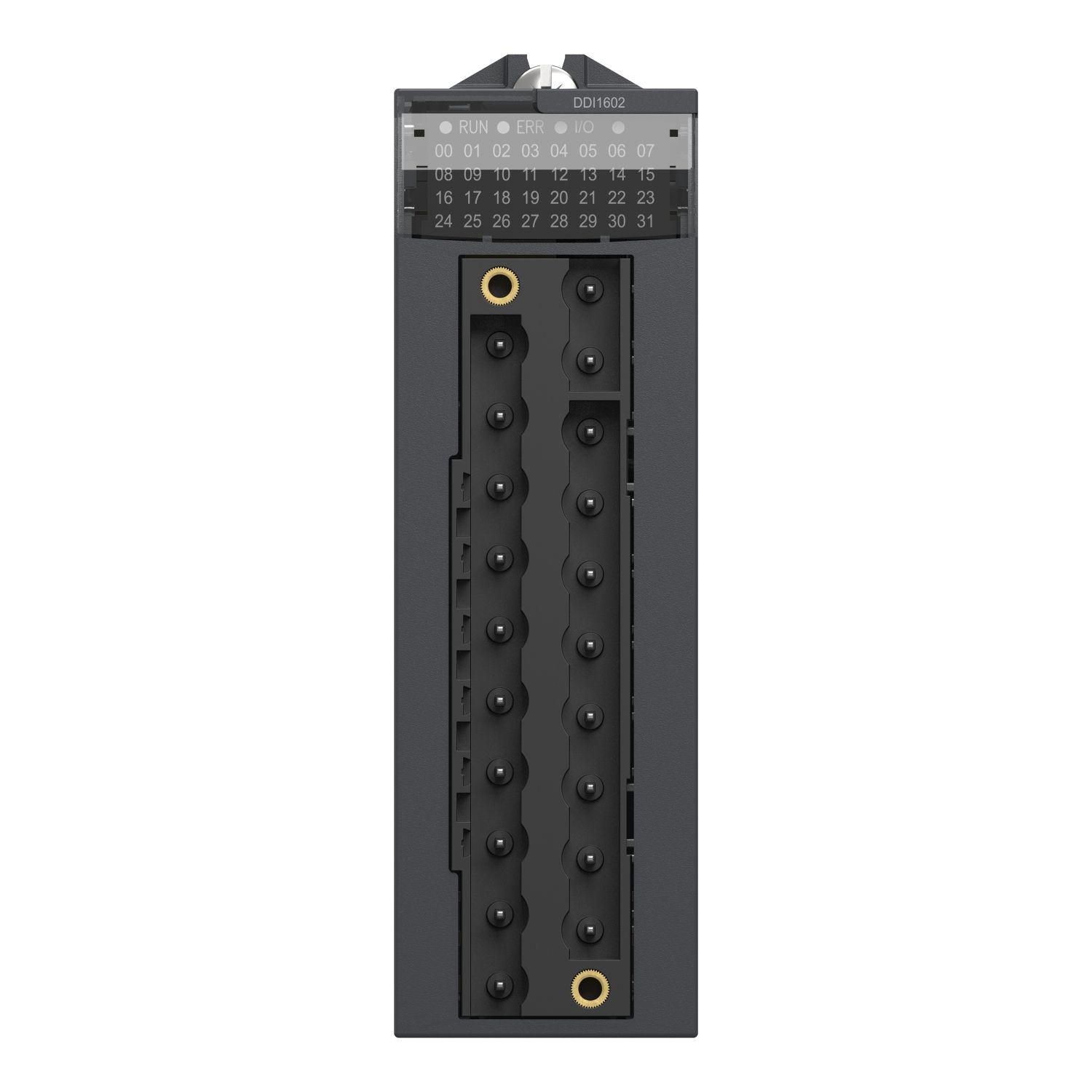 Picture of discrete input module, Modicon X80, 16 inputs, 24V DC positive