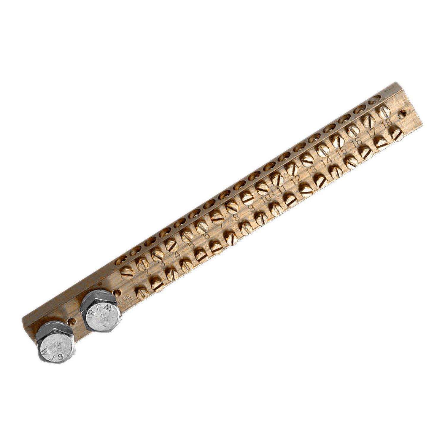 Picture of Link bar, Clipsal - Max 4, 165 A 18 hole length 180 mm 2 hexagon head