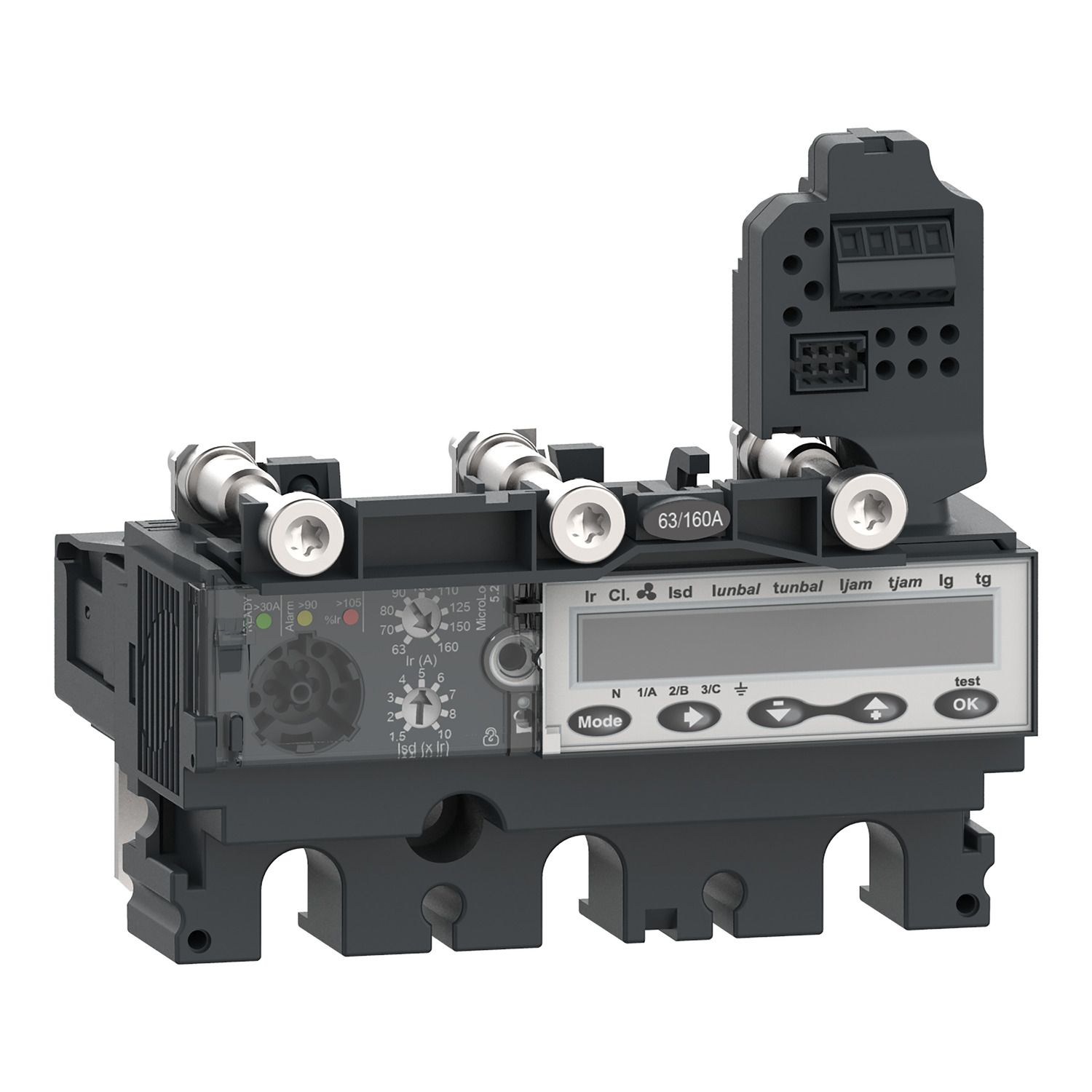 Picture of Trip unit MicroLogic 5.2E, ComPacT NSX100/160/250, 3 poles, electronic basic protections, energy meter, 100A rating
