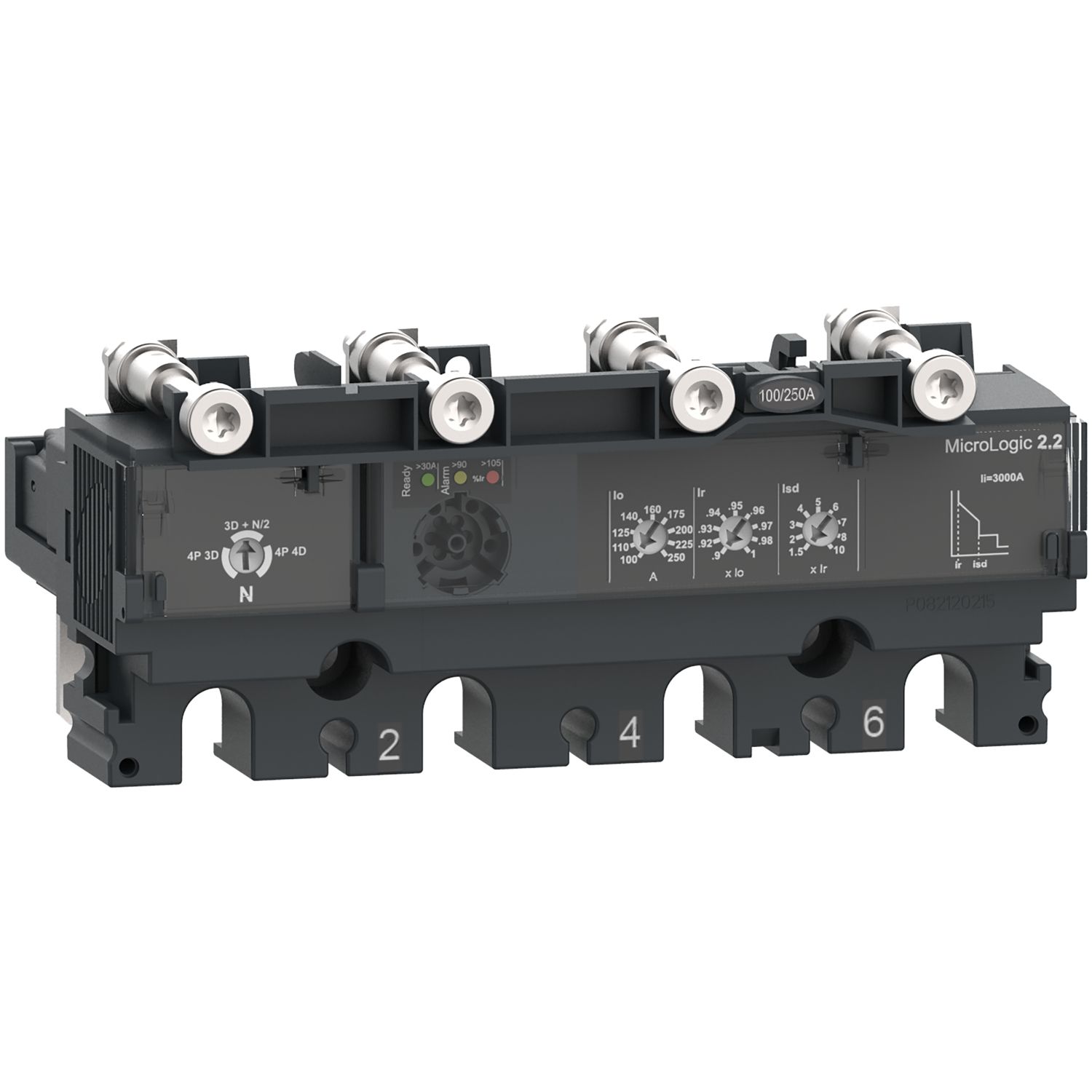 Picture of Trip unit MicroLogic 2.2, ComPacT NSX100/160/250, 4 poles, electronic basic protections, 40A rating