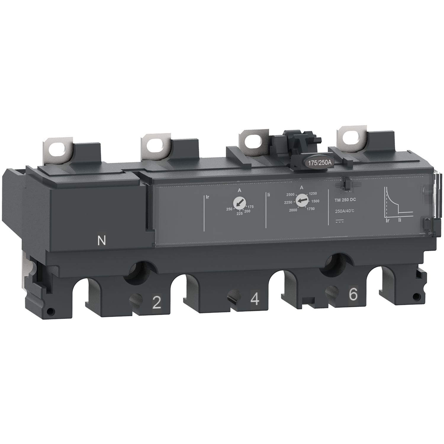 Picture of Trip unit TM100DC, ComPacT NSX100 DC, 4 poles, thermal magnetic protections, 100A rating