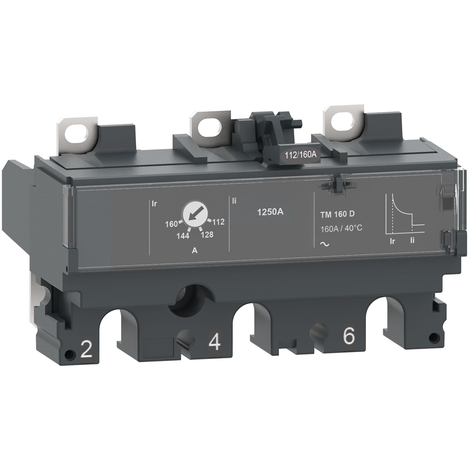 Picture of Trip unit TM160D, ComPacT NSX160, 3 poles, thermal magnetic protections, 160A rating