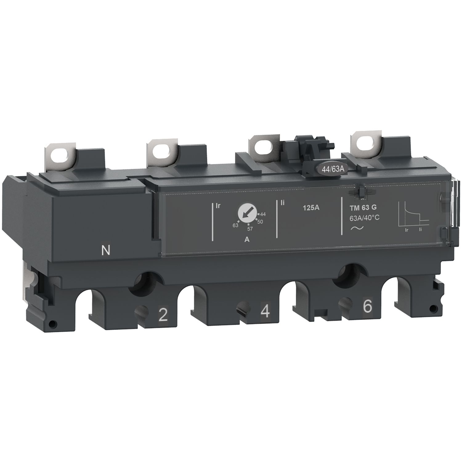 Picture of Trip unit TM160G, ComPacT NSX160/250, 4 poles 4D (neutral protected), thermal magnetic protections, generator, 160A