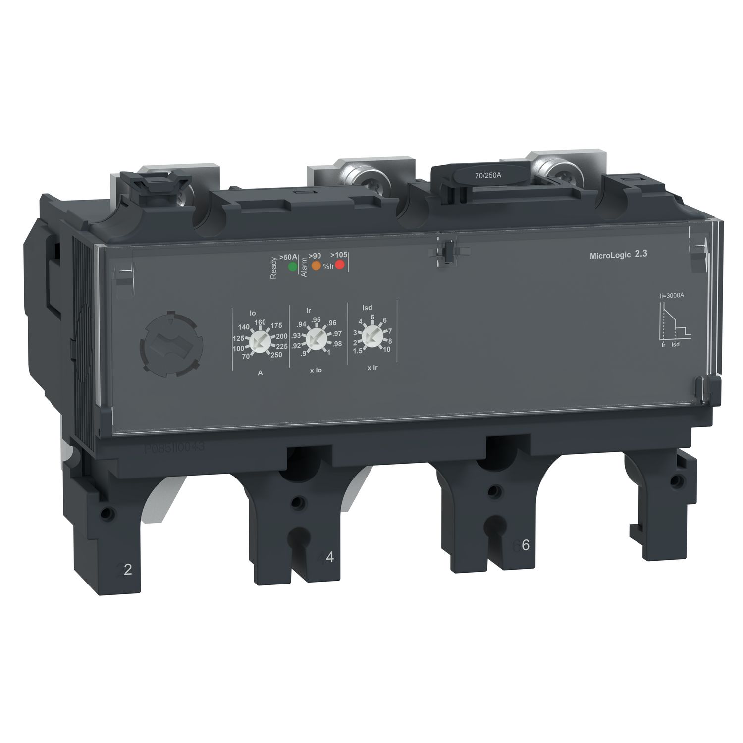 Picture of Trip unit MicroLogic 2.3, ComPacT NSX400/630, 3 poles, electronic basic protections, 250A rating