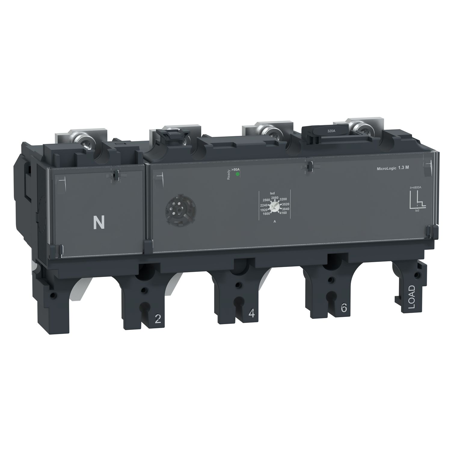 Picture of Trip unit MicroLogic 1.3M, ComPacT NSX400/630, 4 poles 3D, electronic magnetic protection, motor protection, 320A