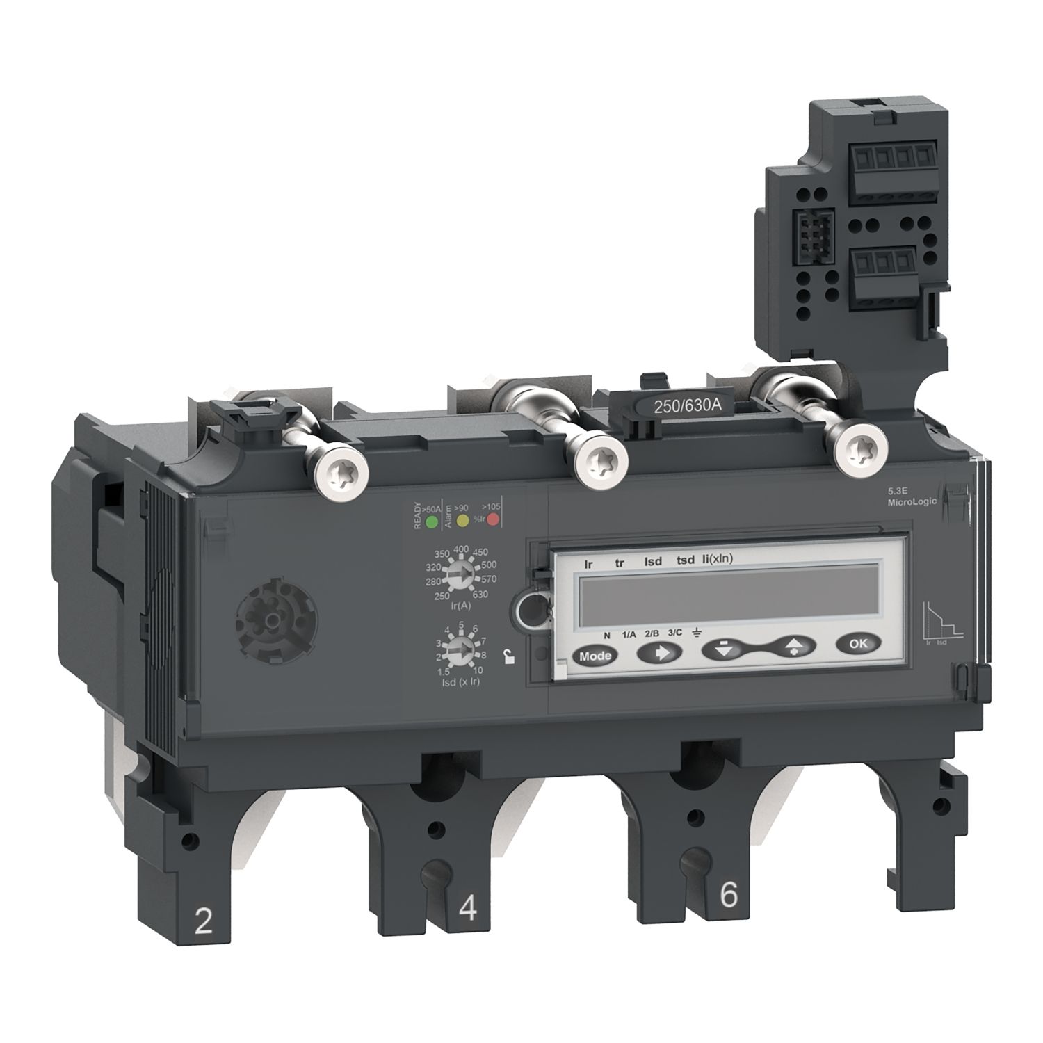 Picture of Trip unit MicroLogic 5.3E, ComPacT NSX630, 3 poles, electronic basic protections, energy meter, 630A rating