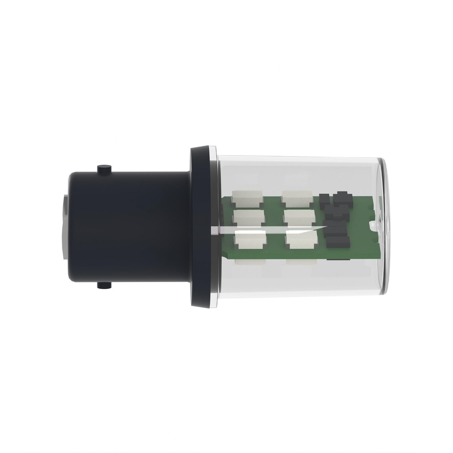 Picture of LED bulb BA 15d green steady light 230V
