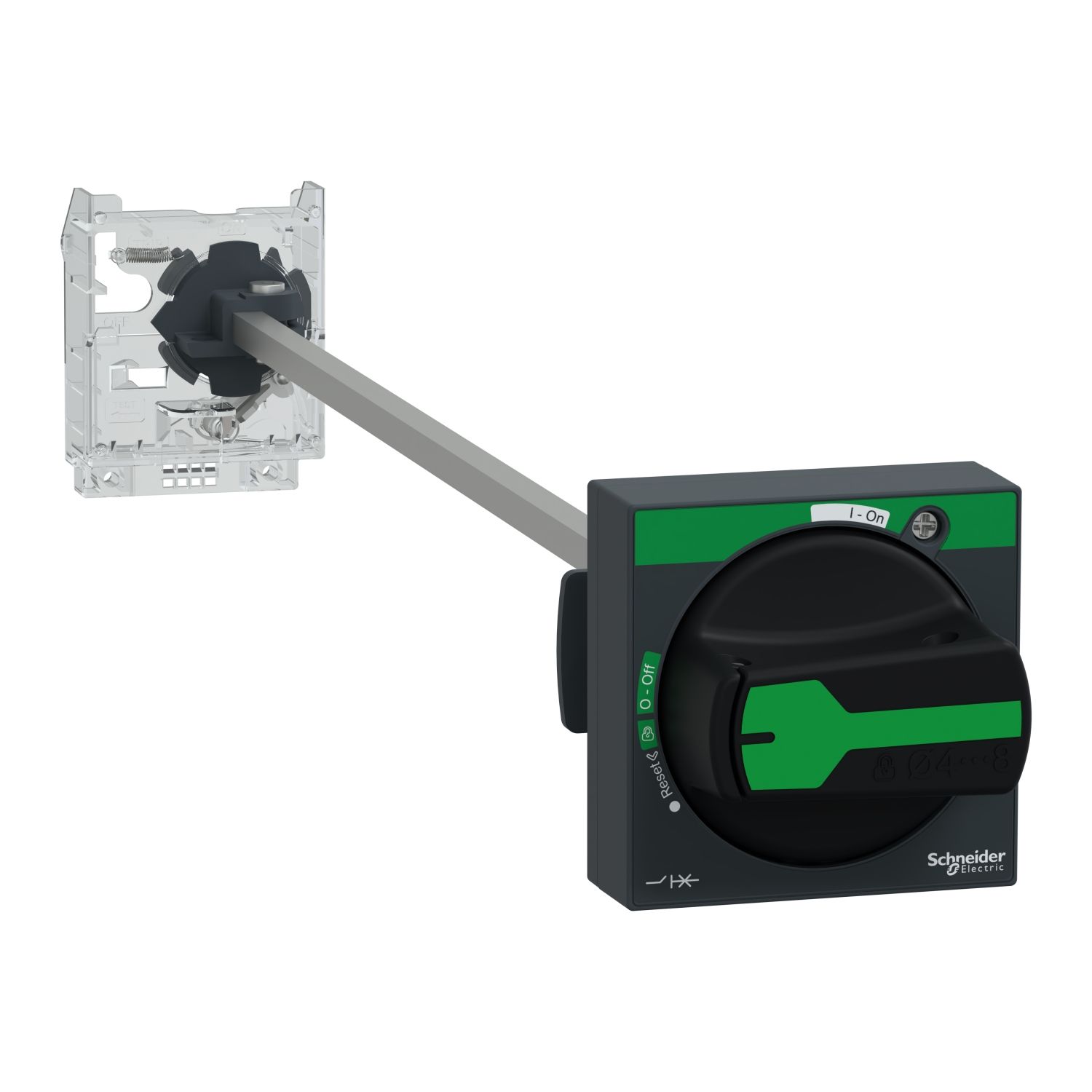 Picture of Extended rotary handle kit,TeSys Deca Fram 2,IP54,black handle,without trip indication,for GV2L/GV2P