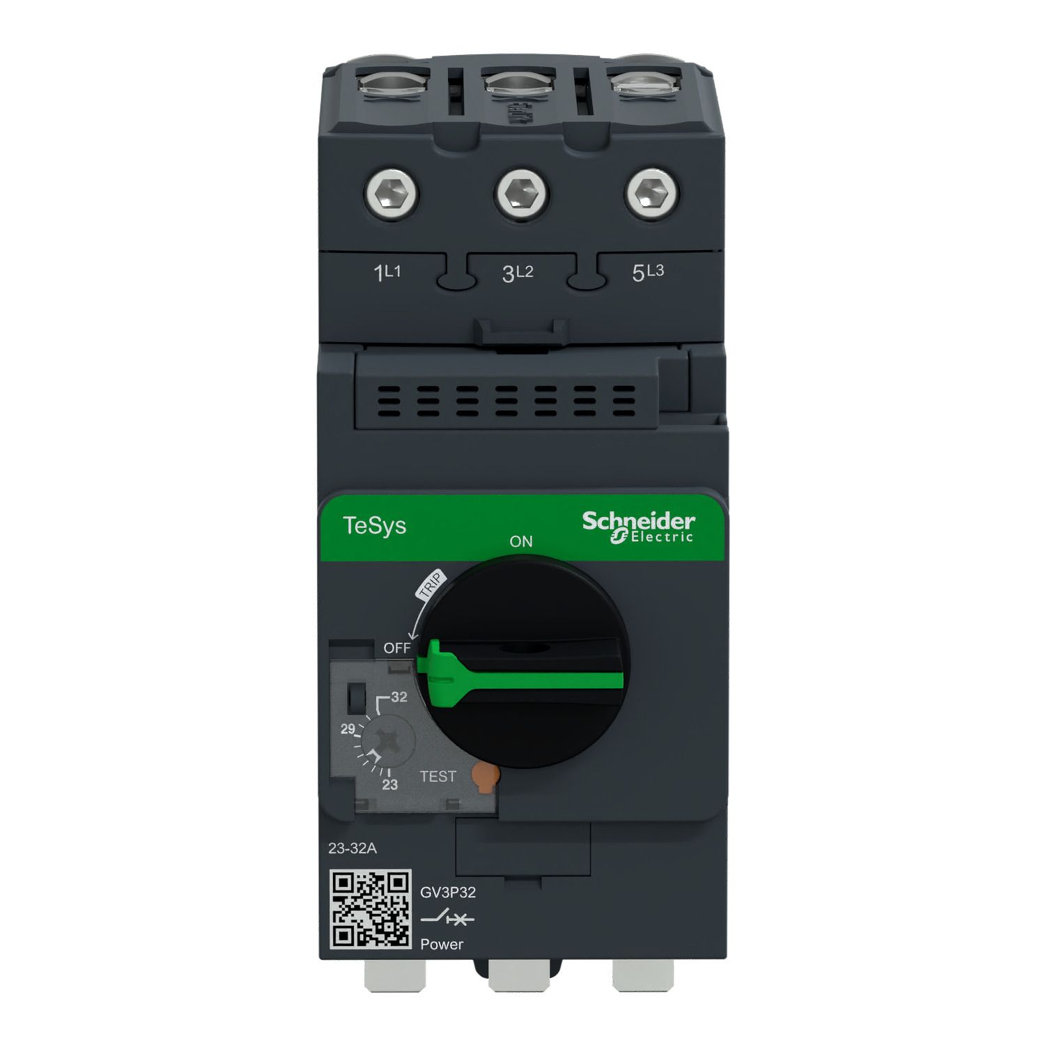 Picture of Motor circuit breaker,TeSys Deca frame 3,3P,23-32A,thermal magnetic,EverLink,without downstream