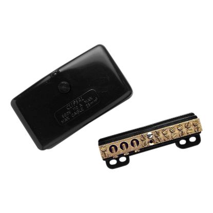 Picture of Maxi Neutral link, Clipsal - Max 4, 110 A 500 V 11 hole with cover back wiring Black