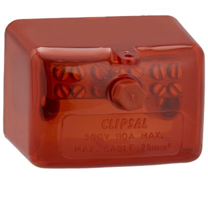 Picture of Mini Active link, Clipsal - Max 4, 110 A 500 V 6 hole with cover Red