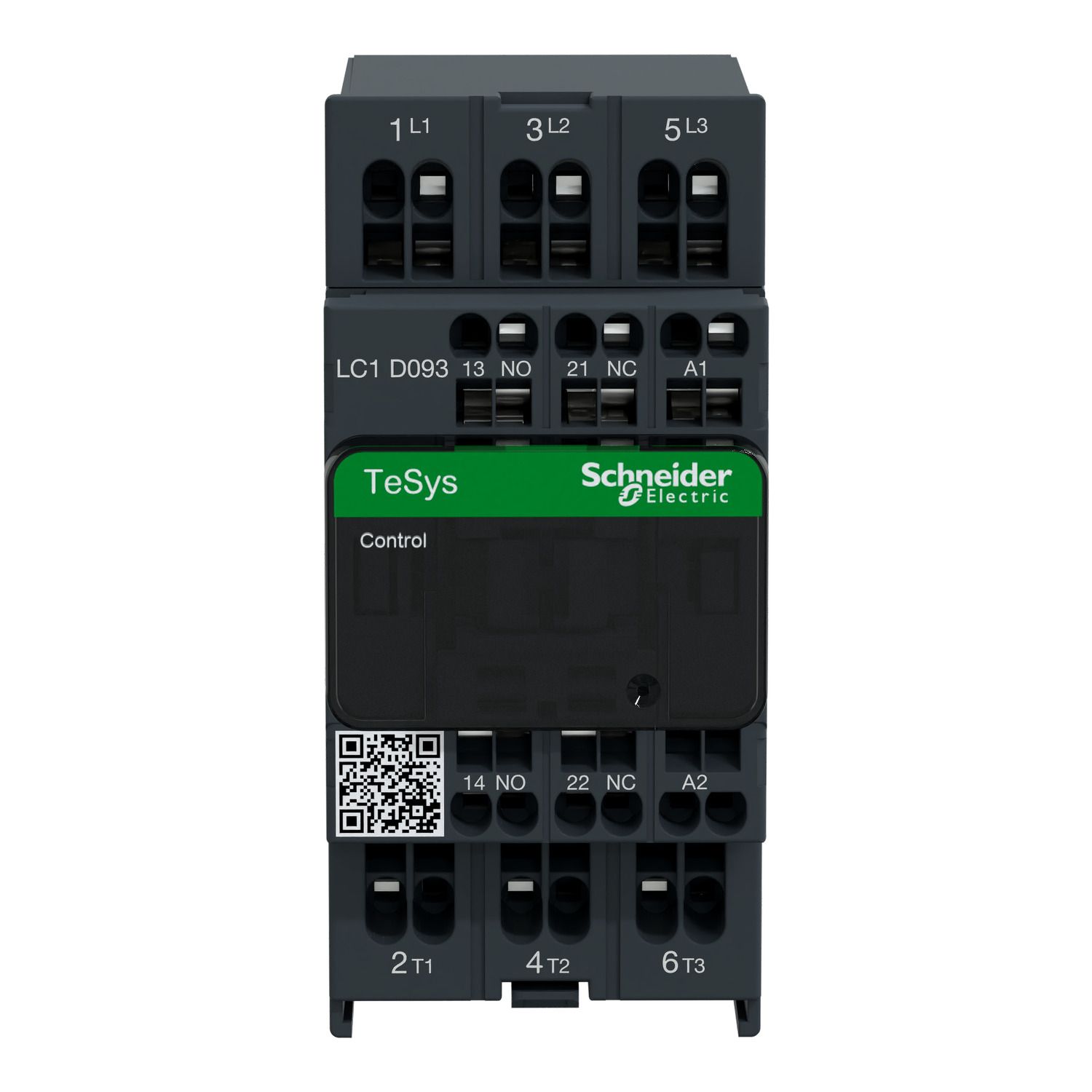 Picture of Contactor, TeSys Deca, 3P(3NO), AC-3/AC-3e, <=440V, 9A, 115V AC 50/60Hz coil, spring terminals