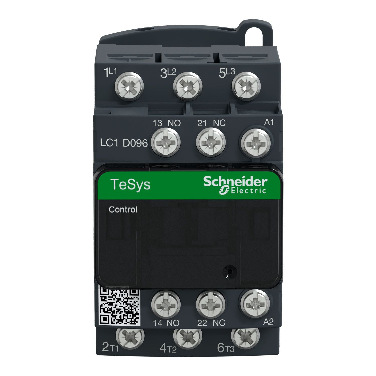 Picture of Contactor, TeSys Deca, 3P(3NO), AC-3/AC-3e, <=440V, 9A, 120V AC 50/60Hz coil, lugs-ring terminals