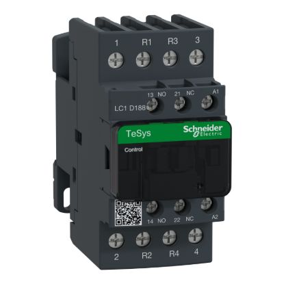 Picture of Contactor, TeSys Deca, 4P(2NO+2NC), AC-1, <=440V, 32A, 220V AC 50/60Hz coil, screw clamp terminal