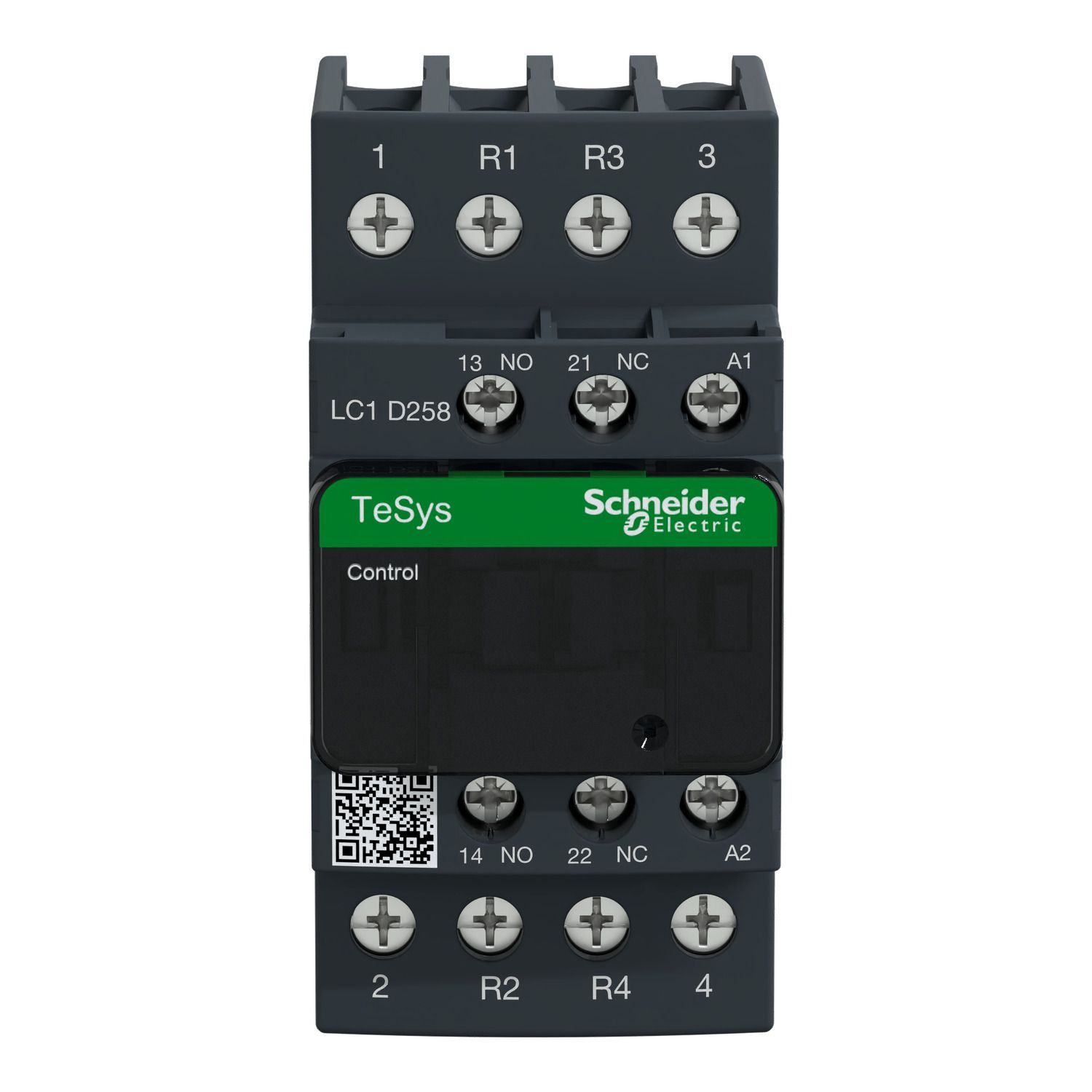 Picture of Contactor, TeSys Deca, 4P(2NO+2NC), AC-1, <=440V, 40A, 220V AC 50/60Hz coil, screw clamp terminal