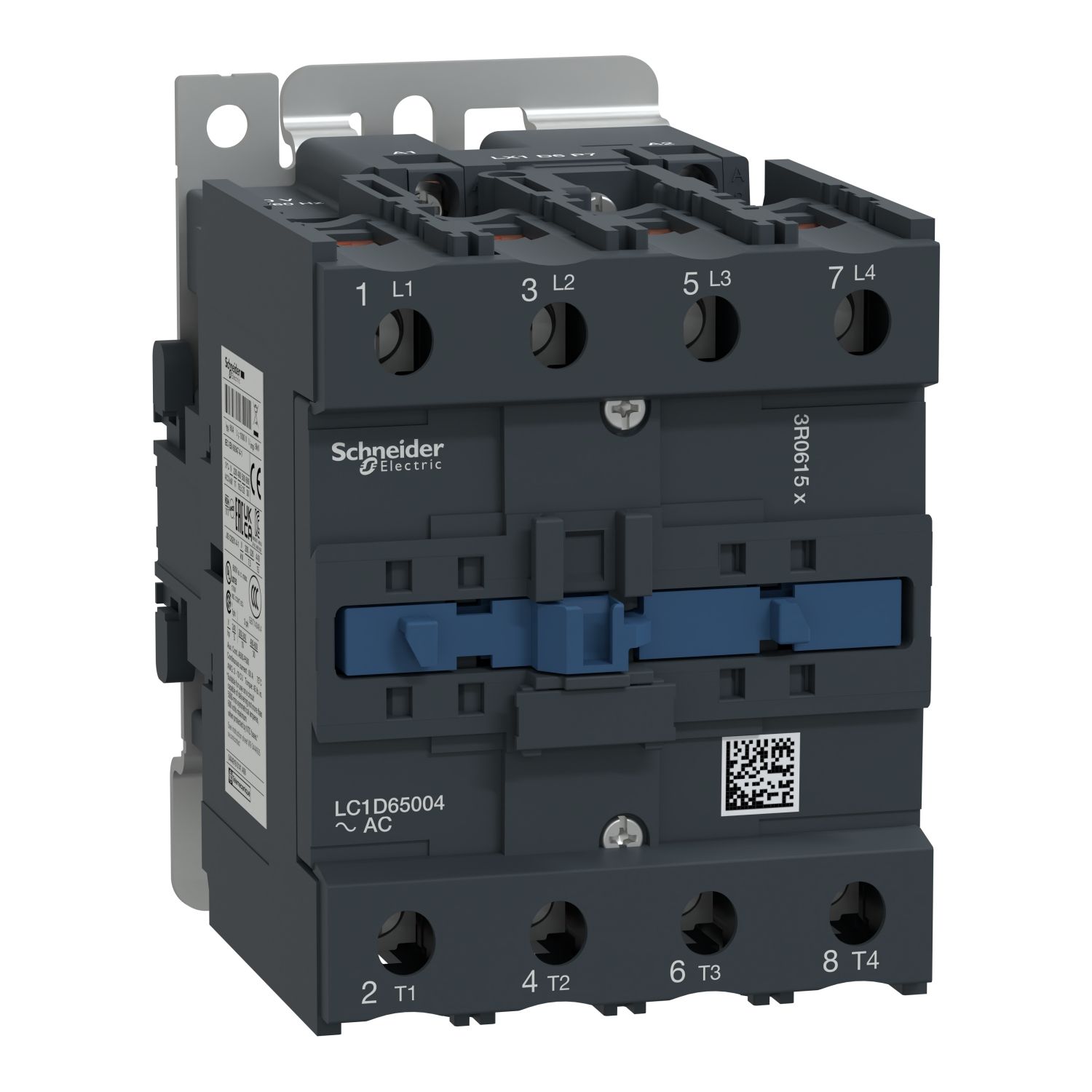 Picture of Contactor, TeSys Deca, 4P(4NO),AC-3/AC-3e/, <=440V, 40A,110V AC 50/60Hz coil, screw clamp terminal