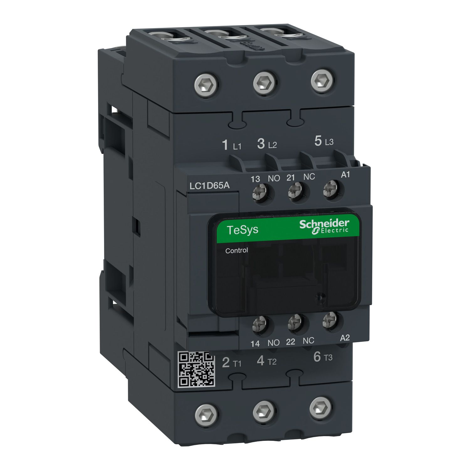 Picture of Contactor, TeSys D, TeSys Deca, 3P(3 NO), AC-3/AC-3e, 0 to 440V, 65A, 220VAC 50/60Hz coil