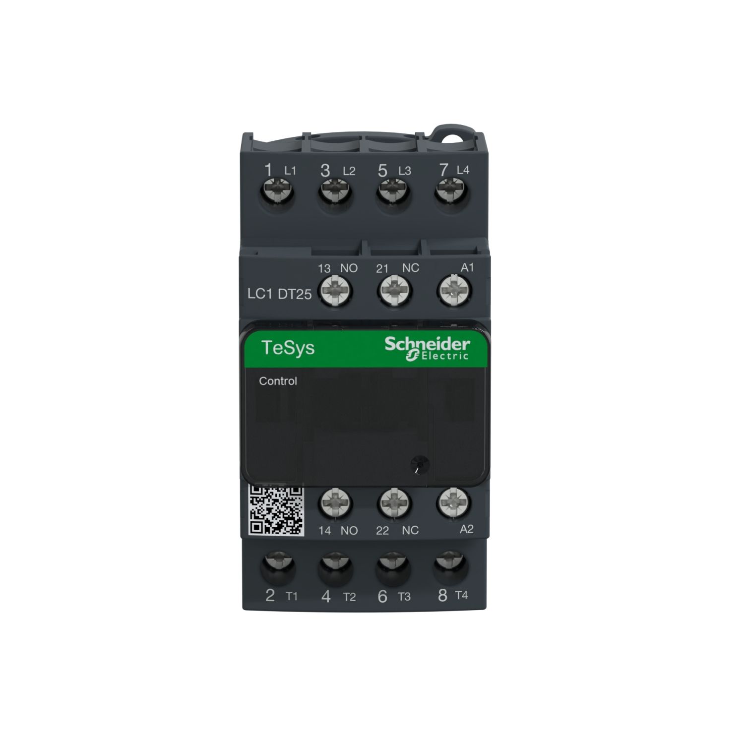 Picture of Contactor, TeSys D, TeSys Deca, 4P(4 NO), AC-1, 0 to 440V, 25A, 240VAC 50/60Hz coil