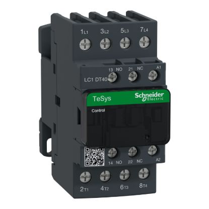 Picture of Contactor, TeSys D, TeSys Deca, 4P(4 NO), AC-1, <= 440V, 40A, 220V AC 50/60Hz coil, screw terminal