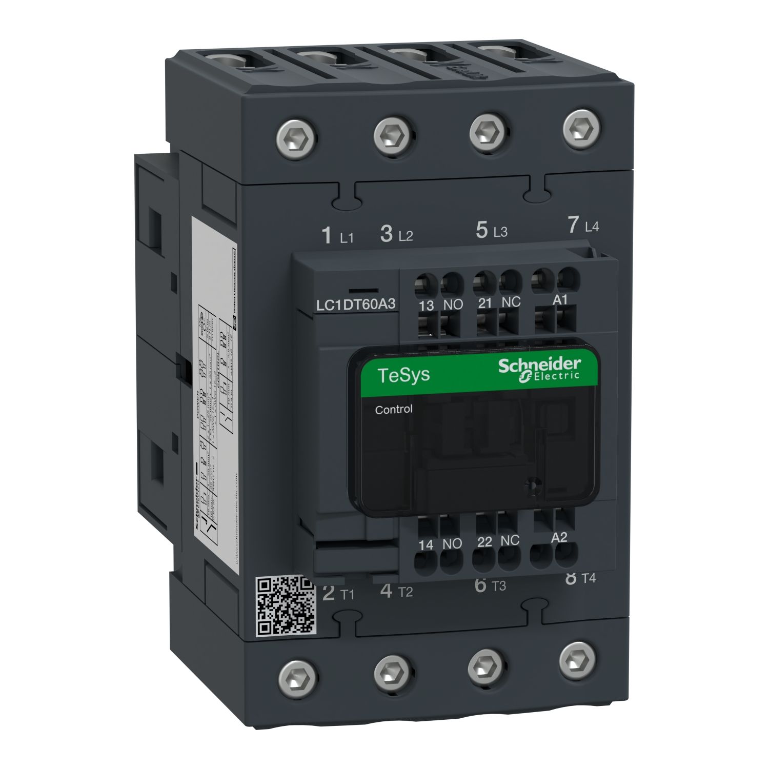 Picture of Contactor, TeSys Deca, 4P(4 NO), AC-1, <=440V, 60A, 48VAC 50/60Hz coil, spring terminals