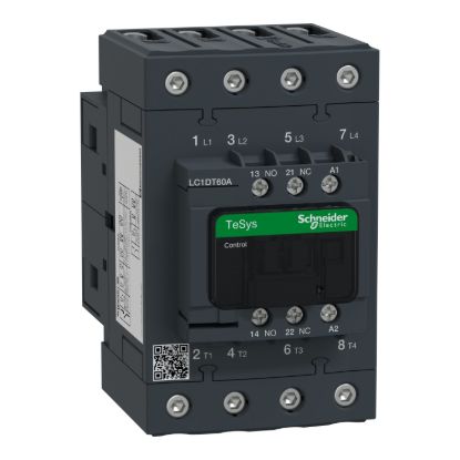 Picture of Contactor, TeSys D, TeSys Deca, 4P(4 NO), AC-1, 0 to 440V, 60A, 24VAC 50/60Hz coil