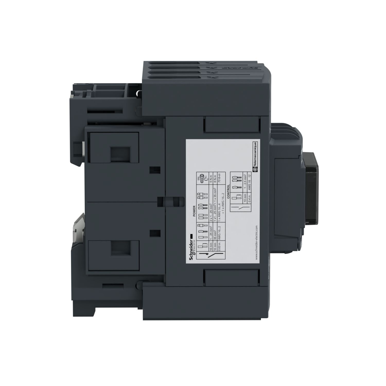 Picture of Contactor, TeSys D, TeSys Deca, 4P(4 NO), AC-1, 0 to 440V, 60A, 48VAC 50/60Hz coil