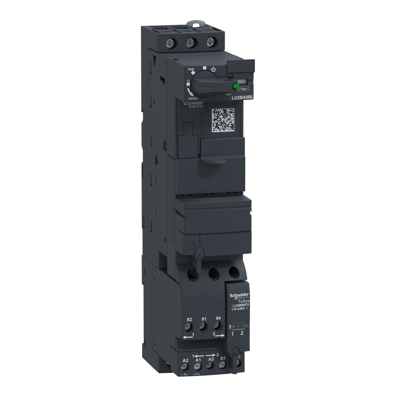 Picture of Reversing power base, TeSys Ultra, 3P, 1NO + 1NC, 12A, 690VAC, 24VDC, without control terminals