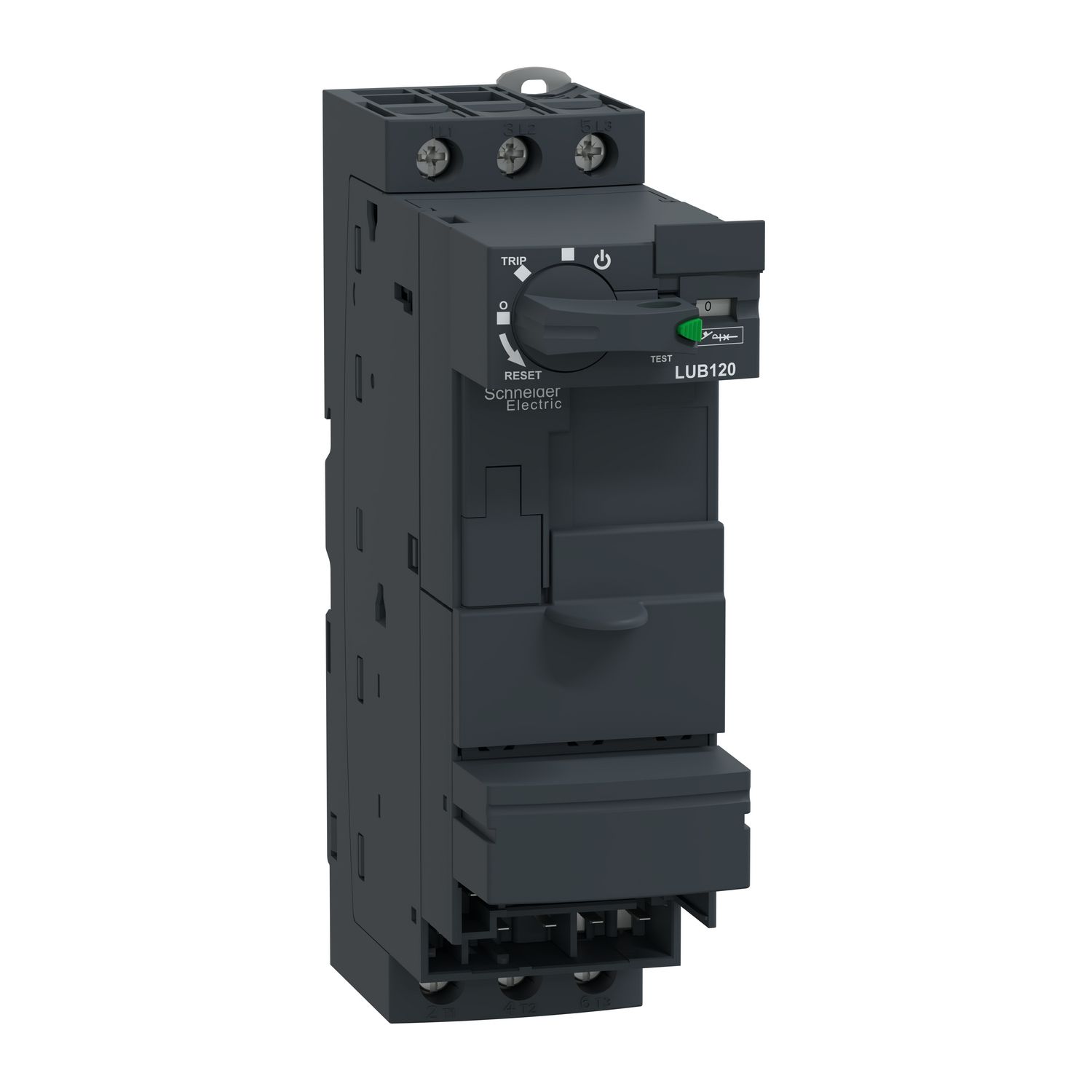 Picture of Non reversing power base, TeSys Ultra, 3P, 1NO + 1NC, 12A, 690V, Advanced power base