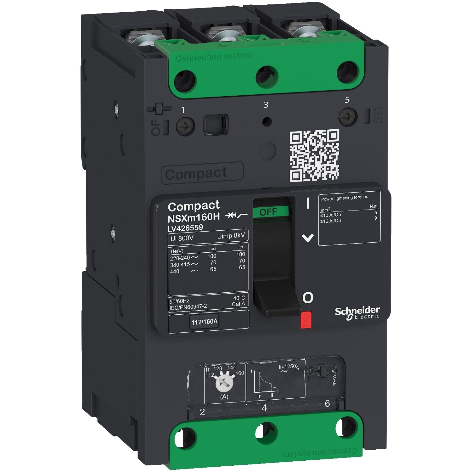 Picture of Breaker NSXm 25kA TM63D 3P busbar