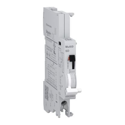 Picture of Auxiliary contact, Multi9, SD, 1 C/O, 100mA to 6A, 24VAC to 415VAC, 24VDC to 130VDC, bottom connection
