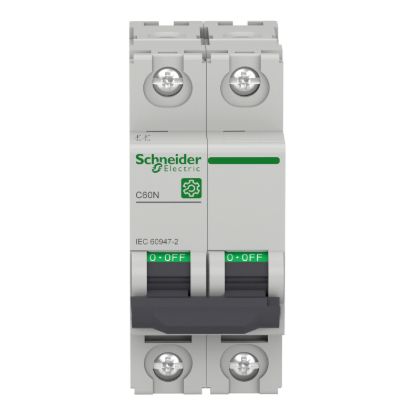 Picture of Miniature circuit breaker (MCB), Multi9 C60N, 2P, 6A, C curve, 10kA (IEC/EN 60947-2)