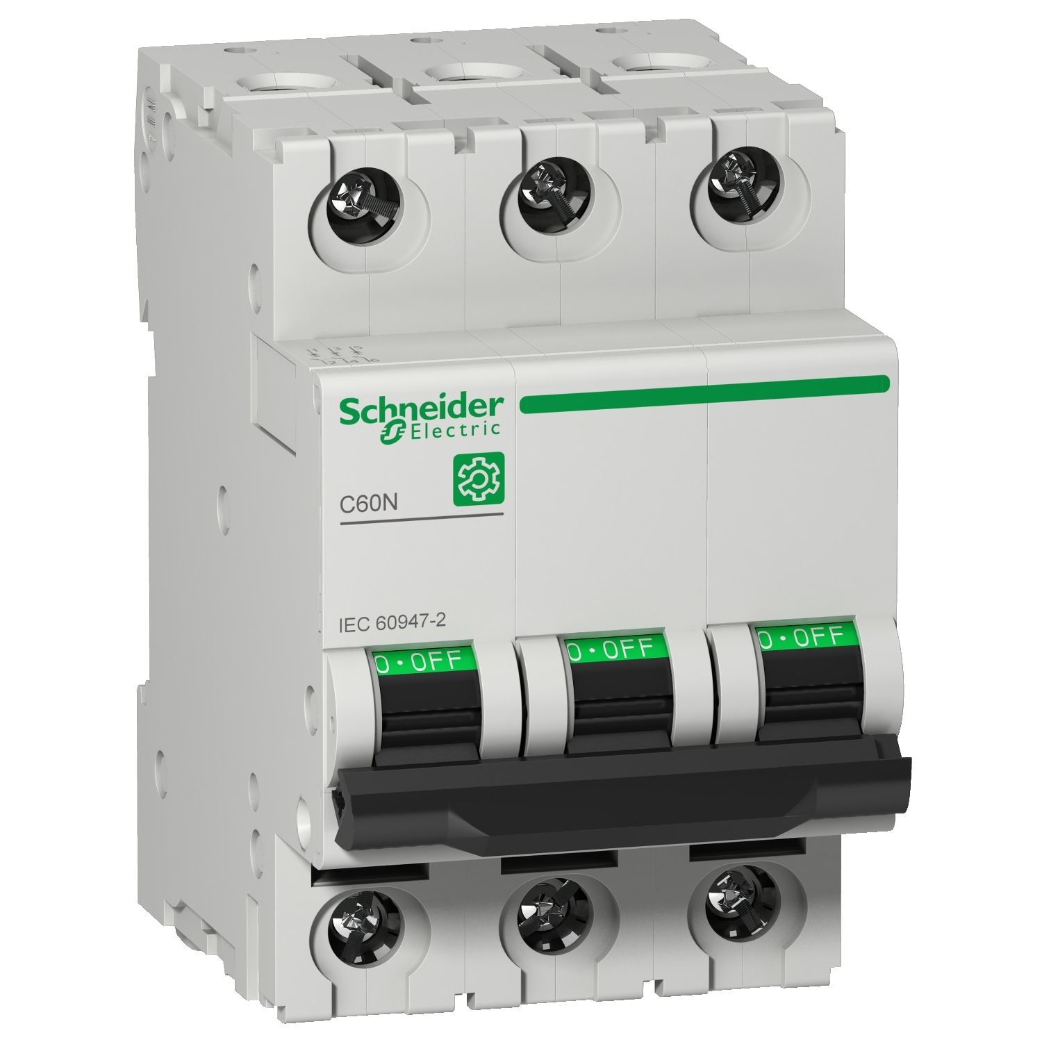 Picture of Miniature circuit breaker (MCB), Multi9 C60N, 3P, 6A, C curve, 10kA (IEC/EN 60947-2)
