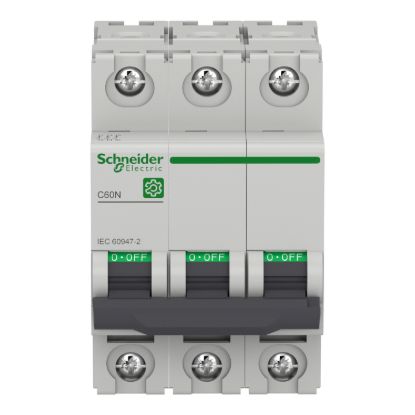 Picture of Miniature circuit breaker (MCB), Multi9 C60N, 3P, 25A, C curve, 10kA (IEC/EN 60947-2)