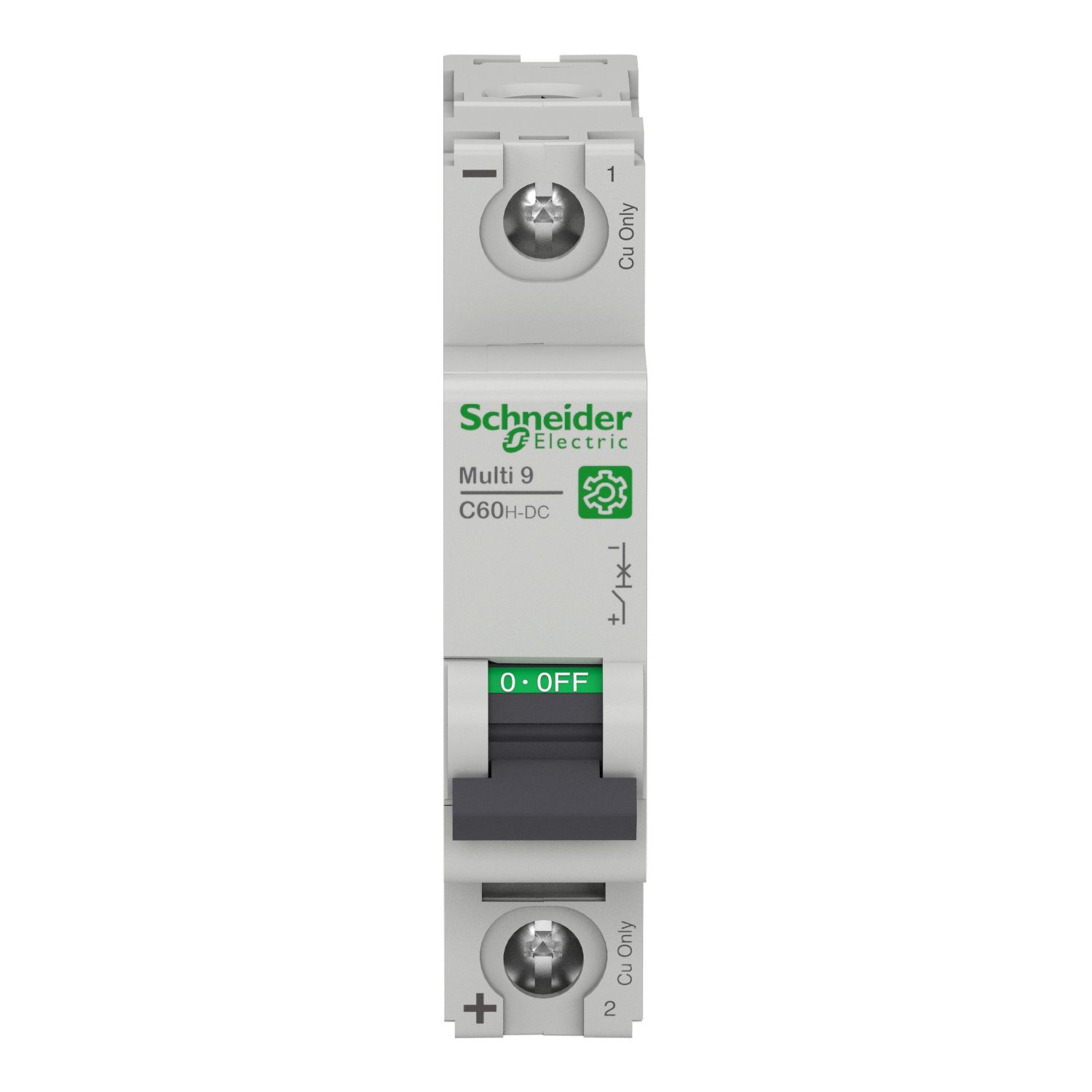 Picture of Miniature circuit breaker (MCB), Multi9 C60H-DC, 1P, 16A, C curve, 5kA (UL 1077), 6kA (IEC/EN 60947-2)