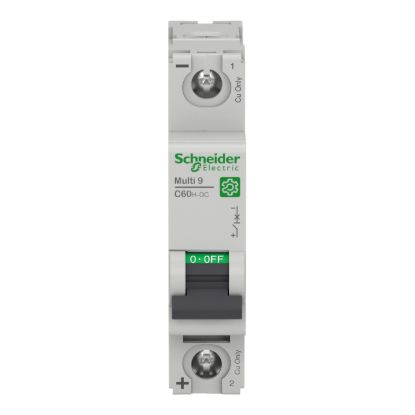 Picture of Miniature circuit breaker (MCB), Multi9 C60H-DC, 1P, 20A, C curve, 5kA (UL 1077), 6kA (IEC/EN 60947-2)