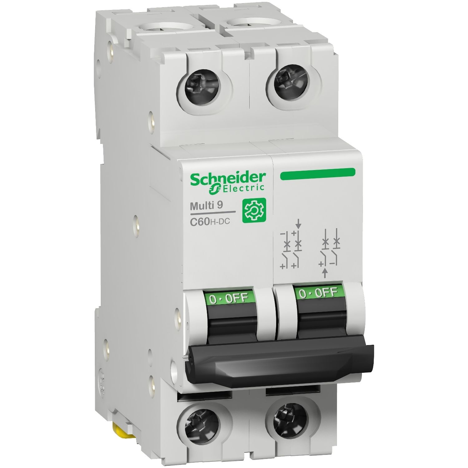 Picture of Miniature circuit breaker (MCB), Multi9 C60H-DC, 2P, 13A, C curve, 5kA (UL1077), 6kA (IEC/EN 60947-2)