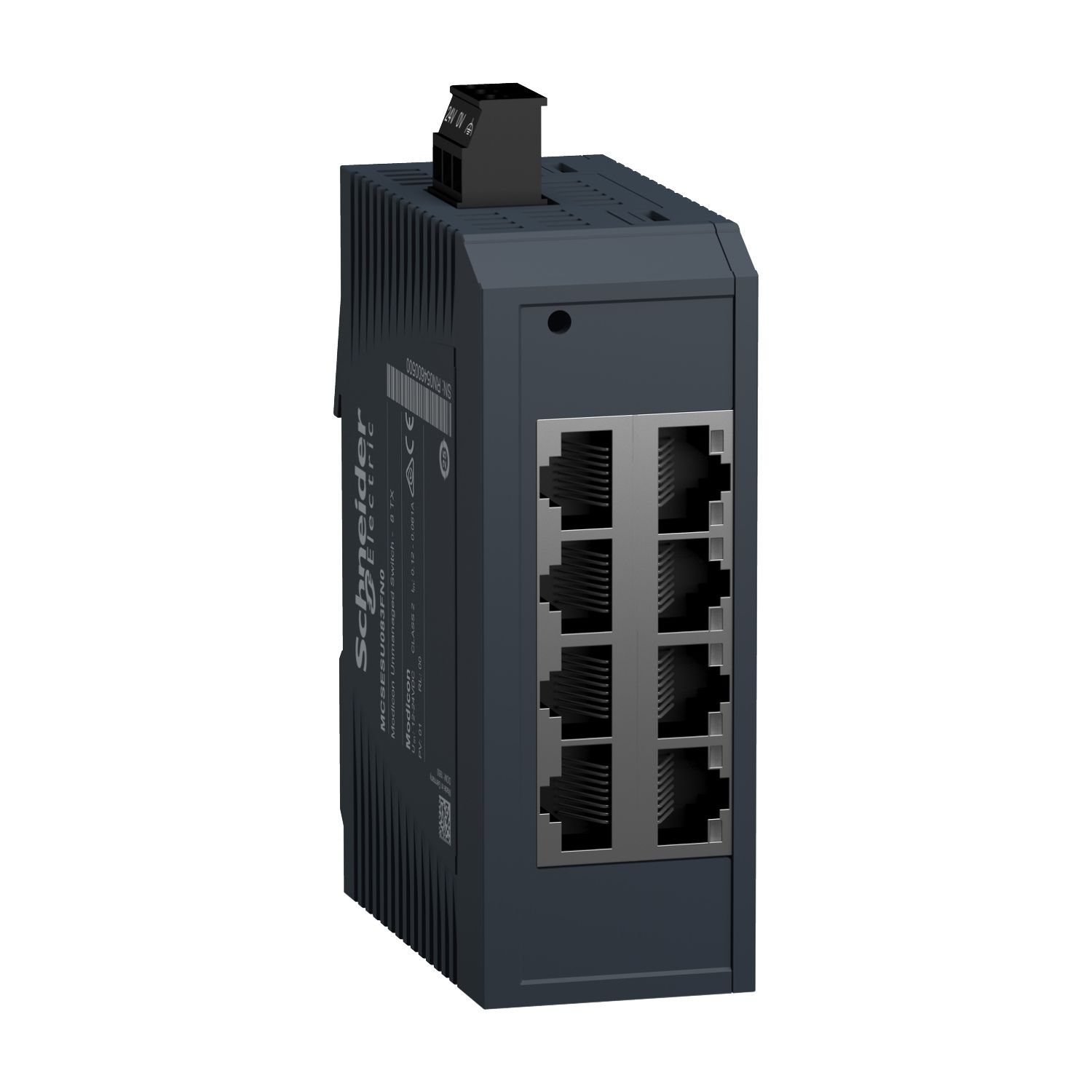 Picture of network switch, Modicon Networking, standard unmanaged, 8 ports for copper