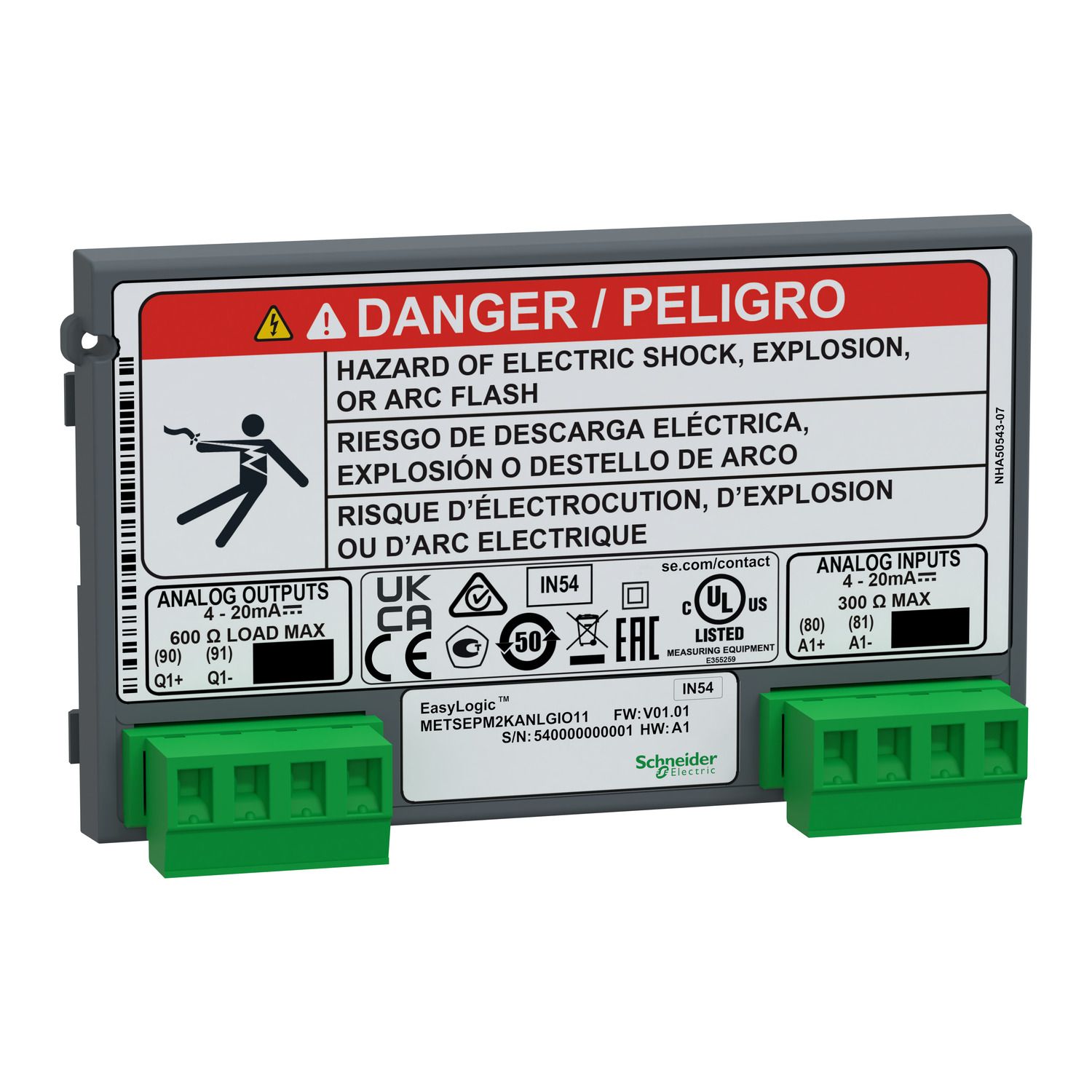 Picture of PM2X30 I/O Module, PM2000 series, Analogue, 1 input + 1 output