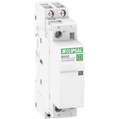 Picture of Contactor, MAX9, 1 NO + 1 NC, 25A, Ue=240VAC, Uc=240VAC, 1 Module