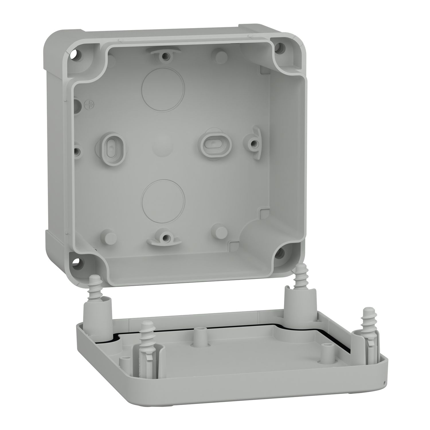 Picture of PC box, Thalassa, IP66 IK08 RAL7035 Int.H105W105D55 Ext.H116W116D62 opaque PC cover H10