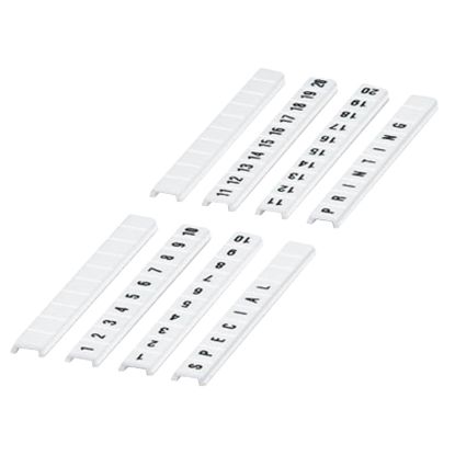 Picture of Marking strip, Linergy TR, clip in type, 5mm, printed characters 1 to 10, printed horizontal, flat, numeric, set of 10