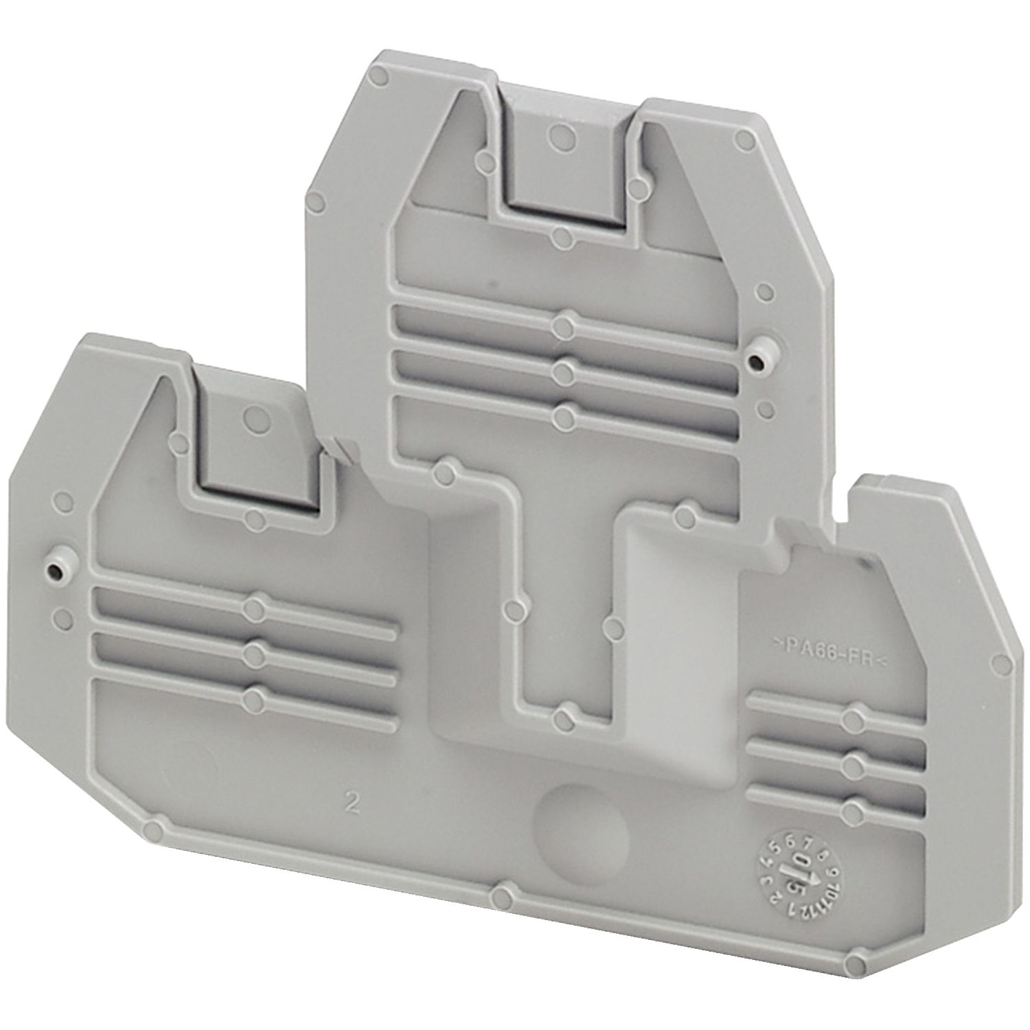 Picture of Cover plate, Linergy, Linergy TR, 2 level, 2.2mm width, 4 points, for screw terminals NSYTRV24D, grey, Set of 50