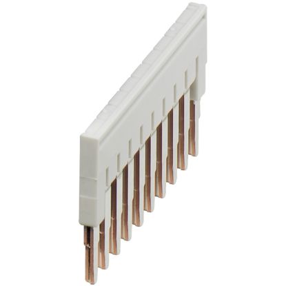 Picture of Plug-in bridge, Linergy TR, 10 points, for 2.5mmÂ² terminal blocks, grey, 10 way, set of 10