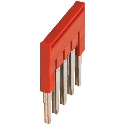 Picture of Plug-in bridge, Linergy, Linergy TR, 5 points, for 2.5mm² terminal blocks, red, 5 ways, set of 50