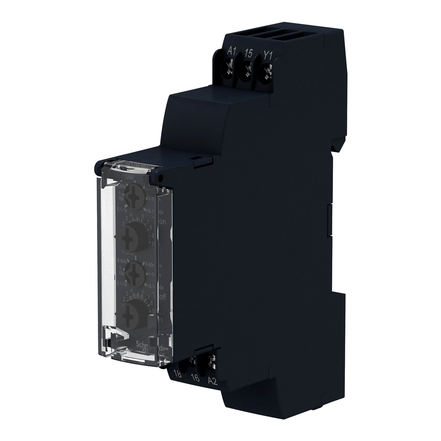 Picture of single function relay, Harmony Timer Relays, 0.7A, 1s..100h, asymmetrical flashing, solid state output, 24 to 240V AC