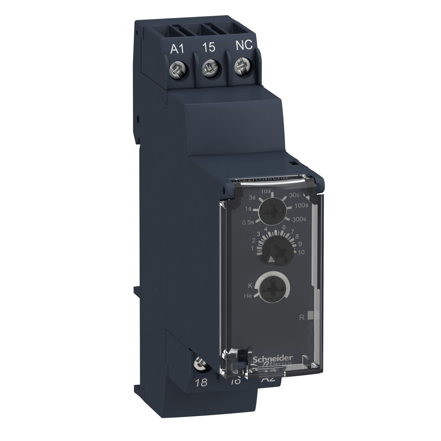 Picture of dual function relay, Harmony Timer Relays, 5A, 1 CO, 0.05sâ€¦300s, delay on and pulse on de energization, 24...240V AC DC