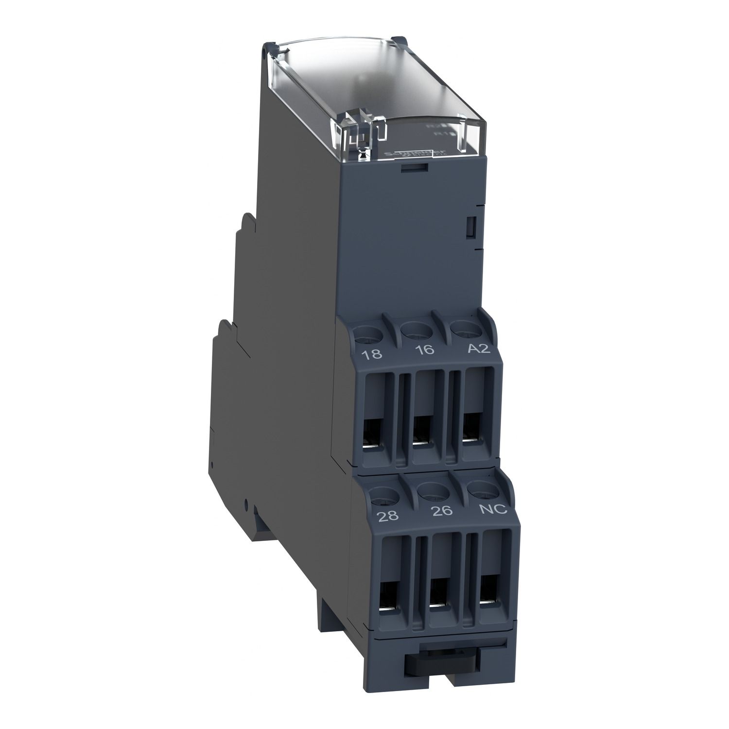 Picture of single function relay, Harmony Timer Relays, 5A, 2CO, 0.05sâ€¦10min, delay on de energization, 24...240V AC DC