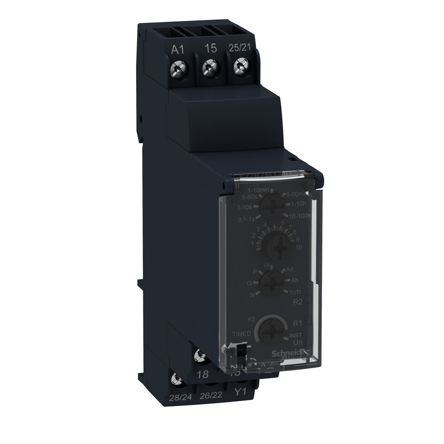 Picture of multifunction relay, Harmony Timer Relays, 8A, 2CO, 0.1sâ€¦100h, 24V DC or 24...240V AC DC